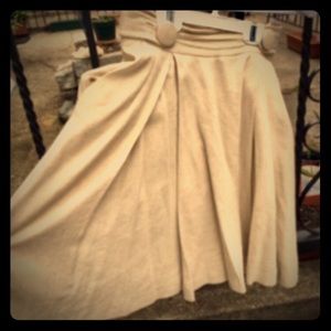 H&M Linen Flare Skirt with Pockets